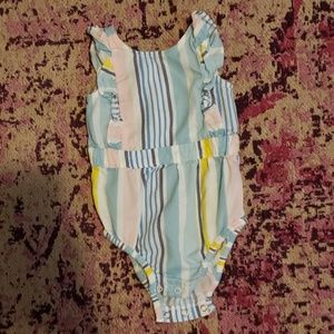 Carter's striped snap romper